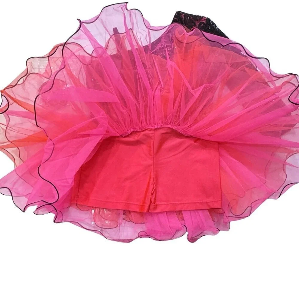 REVOLUTION Dance‎ Costume Dress Leotard Tutu Girls XXLC Black Pink Ballet Tap